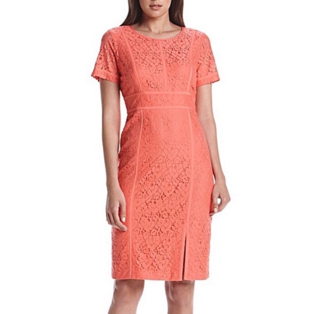 NWOT Calvin Klein Coral Lace Dress.